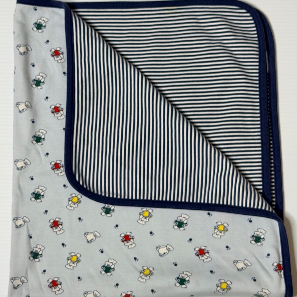 Gymboree "Autumn Brights" Little Bears Vintage Baby Blanket – Reversible